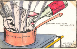 Politique Politica Satirique * CPA Illustrateur GODILLOT 1904 N°1 75ex. * Absinthe Ministère De La Guerre ABSINTHE ! - Satira