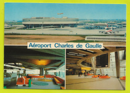 95 ROISSY EN FRANCE N°271 Aéroport Charles De Gaulle En 3 Vues Avion VOIR DOS - Roissy En France