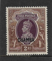 INDIA - CHAMBA 1942 - 1947 2R SG 103 UNMOUNTED MINT Cat £24 - Chamba