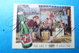 7up Seven-Up Compagny Family Fun Part Set Of 4 Postcards  Original Reissue Of The Original 1948 Printing - Advertising