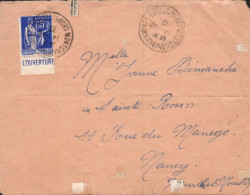 PAIX BANDE L'OUVERTURE SUR LETTRE DE MONTCHANIN LES MINES SAONE ET LOIRE 19237 - Lettres & Documents