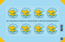 Poland 2023 80th Anniversary Of The Outbreak Of The Warsaw Ghetto Uprising Sheet MNH** New!!! - Full Sheets