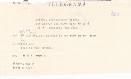 TELEGRAPH, TELEGRAMME SENT FROM ROSIORII DE VEDE TO MANGALIA, 1980, ROMANIA - Telegrafi