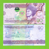 TURKMENISTAN 20 MANAT 2012 P-32a  UNC - Turkmenistan