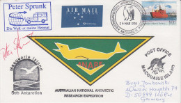 AAT Macquarie Island Anare Signature Peter Sprunk Ca Macquarie Is. 26 MAR 1996 (PP160B) - Covers & Documents