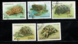 Azerbeijan 1995 Yv. 215/19, Schildpadden / Tortues - Azerbaïdjan