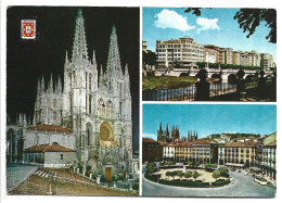 LA CATEDRAL, PUENTE DE SAN PABLO Y PLAZA DE JOSÉ ANTONIO.-  BURGOS.- ( ESPAÑA). - Burgos