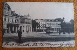 Nice - Place Masséna - Tramway, Tram - Banque Caisse D'Epargne, Pharmacie Scoffier, Magasin Du Printemps - Places, Squares