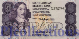 SOUTH AFRICA 5 RAND 1978/81 PICK 119a UNC - Afrique Du Sud