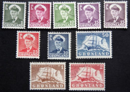 Greenland  1950   MiNr.28-36  ( Lot G 2310 ) - Used Stamps