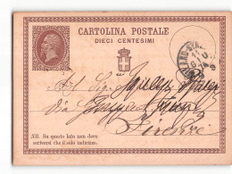 16501 01 CARTOLINA POSTALE 10 CENTESIMI -  MILANO X FIRENZE 1874 - Interi Postali