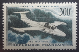 France POSTE AÉRIENNE AIRMAIL 1957 Prototype Avion Morane Saulnier MS 760 Paris Yvert No 35, 300 F Neuf ** MNH TB - 1927-1959 Neufs