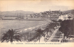 FRANCE - 06 - CANNES - Boulevard De La Croisette Et Le Mont Chevalier - Carte Postale Ancienne - Cannes