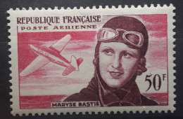 France POSTE AÉRIENNE AIRMAIL 1955 , Aviatrice Maryse BASTIE , Yvert 34 , Neuf ** MNH TB - 1927-1959 Neufs