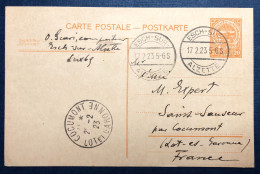 Luxembourg, Entier-Carte TAD ESCH-SUR- ALZETTE 17.2.1923 Pour La France - (N728) - Stamped Stationery