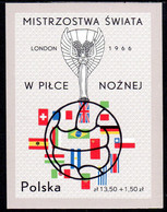 POLAND 1966 World Football Cup Block MNH / **.   Michel Block 38 - Blocchi E Foglietti