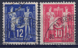 DDR 1949  - Gewerkschaftstagung, Nr. 243 - 244, Gestempelt / Used - Gebraucht