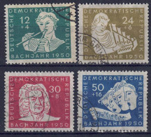 DDR 1950  - Johann Sebastian Bach, Nr. 256 - 259, Gestempelt / Used - Gebraucht