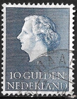 Plaatfout Blauw Puntje Op De Haargrens (zegel 15) In 1953 Koningin Juliana 10 Gulden Grijsblauw NVPH 640 PM - Plaatfouten En Curiosa