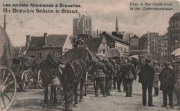 BELGIQUE - Bruxelles - Les Soldats Allemands A Bruxelles - Dans La Rue Cantersteen -  Carte Postale Ancienne - - Autres & Non Classés