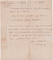 Lettre Autographe Signature Armée De Sambre Et Meuse Charles Chonet De Bollemont Général Révolution Et Empire An 3 - Other & Unclassified