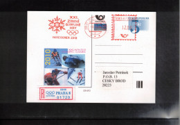 Czech Republic 2003 Olympic Games Vancouver Interesting Registered Postcard - Invierno 2010: Vancouver