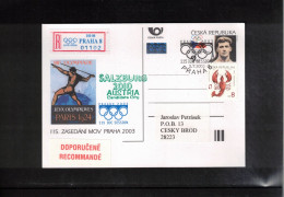 Czech Republic 2003 Olympic Games Vancouver  - Candidate Salzburg - International Olympic Committee Registered Postcard - Invierno 2010: Vancouver