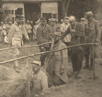 WW1 Guerre 14/18 War * école De Gaz Asphyxiants Soldats Descendant Dans La Fosse * Masque * Photo Ancienne 18x13cm - Oorlog 1914-18