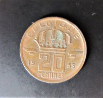 BELGIQUE - Pièce De 20 Centimes - Cuivre - 1959 - 20 Cent