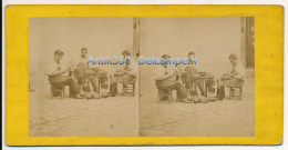 Photographie Ancienne Vue Stéréoscopique Métier Ancien Cordonnier - Stereo-Photographie