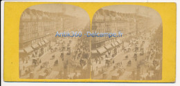 Photographie Ancienne Vue Stéréoscopique Vue De PARIS Circa 1860 Boulevard Sébastopol - Fotos Estereoscópicas