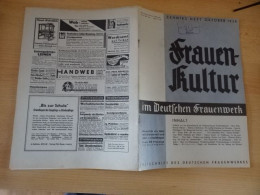 1 Heft Frauenkultur. Zehntes  Heft Oktober 1938 . - Deutsch