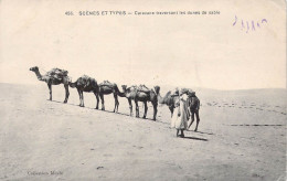 ALGERIE - Scènes Et Types - Caravane Traversant Les Dunes De Sable - Carte Postale Ancienne - Plaatsen