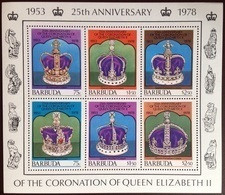 Barbuda 1978 Coronation Anniversary Minisheet MNH - Barbuda (...-1981)