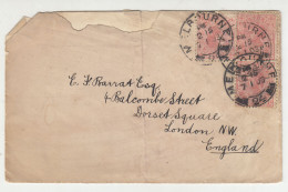 Victoria Letter Cover Posted 1903 Melbourne To London B230410 - Briefe U. Dokumente