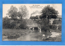 58 NIEVRE - MONSAUCHE La Cure, Pont De Chemin De Fer Et Locomotive - Montsauche Les Settons