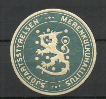 FINLAND FINNLAND Seefahrtministerium Vignette Seal Stamp Siegelmarke - Autres & Non Classés