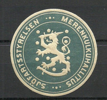 FINLAND FINNLAND Seefahrtministerium Vignette Seal Stamp Siegelmarke - Sonstige & Ohne Zuordnung