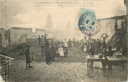 YONNE  VILLENEUVE L'ARCHEVEQUE  Incendie 15 Mars 1905  La Mothe Interieur De La Cour - Villeneuve-l'Archevêque