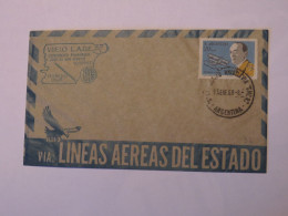ARGENTINA  LINEAS AEREAS DEL ESTADO FIRST FLIGHT COVER  COMODORO RIVADAVIA - JOSE DE SAN MARTIN 1968 - Gebraucht