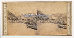 Photographie Ancienne Vue Stéréoscopique Circa 1860 Suisse Isère Vue Du Grand Saint Bernard Photographe Adolphe BRAUN - Stereoscoop