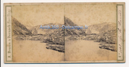 Photographie Ancienne Vue Stéréoscopique Circa 1860 Suisse Isère Vue Du Grand Saint Bernard Photographe Adolphe BRAUN - Fotos Estereoscópicas