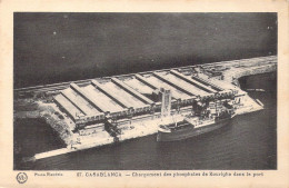 MAROC - Casablanca - Chargement Des Phosphates De Kourigha Dans Le Port - Carte Postale Ancienne - Casablanca