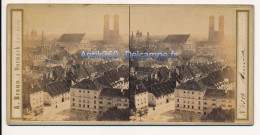 Photographie Ancienne Vue Stéréoscopique Circa 1860 Allemagne Vue De Munich Photographe Adolphe BRAUN - Photos Stéréoscopiques