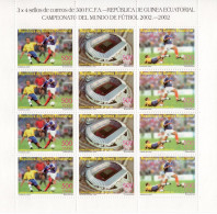 Guinea Equat. 2002, Football World Cup, Sheetlet - 2002 – Corée Du Sud / Japon
