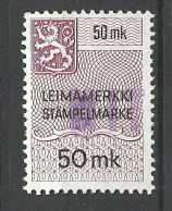 FINLAND FINNLAND Stempelmarke Documentary Tax Taxe 50 Mk. O - Revenue Stamps