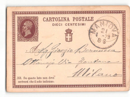 17082 02 MANTOVA X MILANO - 1878 - Stamped Stationery