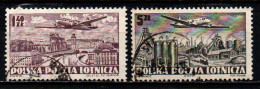 POLONIA - 1952 - AEREO CHE SORVOLA LA POLONIA - USATI - Gebruikt