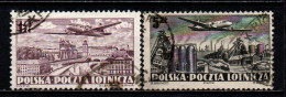 POLONIA - 1952 - AEREO CHE SORVOLA LA POLONIA - USATI - Oblitérés