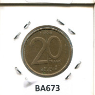 20 FRANCS 1996 DUTCH Text BELGIQUE BELGIUM Pièce #BA673.F - 20 Frank